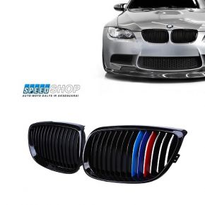 BMW 3 (E92, E93) juodos blizgios grotelės su juostele